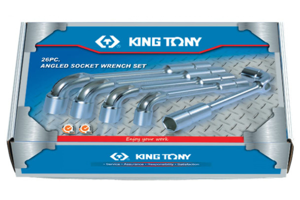 Набор торцевых L-образных ключей, 6-32 мм, 26 предметов KING TONY 1826MR