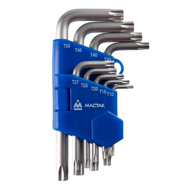 Набор накидных ключей и Torx L-образных МАСТАК 5-23118 (ложемент, 18 предметов)