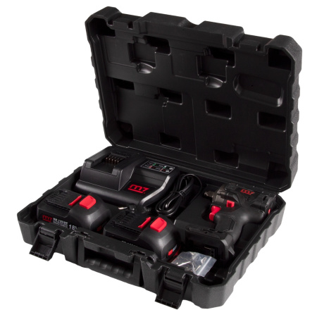 Гайковерт аккумуляторный ударный MIGHTY SEVEN DW-404A (1/2, 900 Нм, 18 В, укороченный, 4 предмета, кейс)