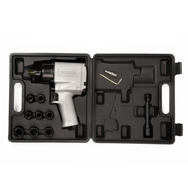 Гайковерт пневматический ROSSVIK RT-5270K (1/2", 720 Нм, 7000 об/мин, с набором головок)