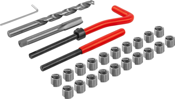 Набор для восстановления резьбы M8x1.25 25 предметов Thorvik TRIS8125