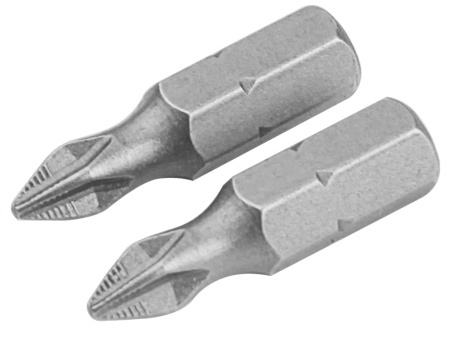 Набор вставок (бит) торцевых 1/4" Phillips PH2 25 мм 2 предмета TOLSEN TT20213