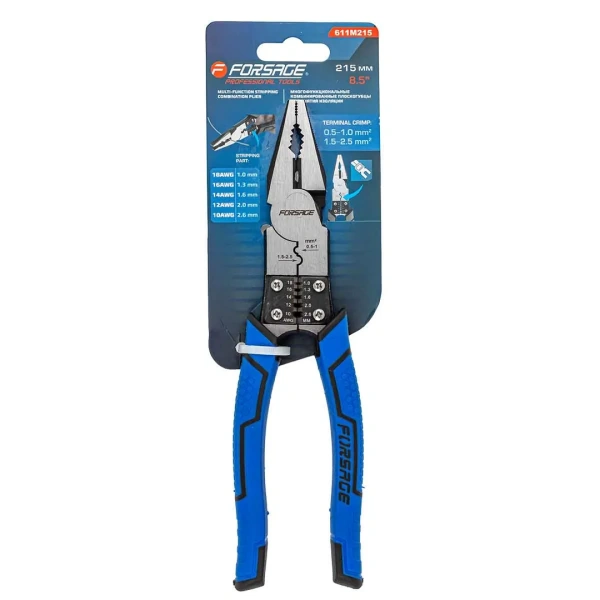 Плоскогубцы комбинированные для снятия изоляции 215мм