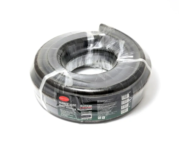 Шланг резиновый армированый бензо-маслостойкий 20х29.5ммх5м(повышенная гибкость и сопротивление к излому,раб.давл. 20bar,max60bar,-30C°+70C°,DIN20018)