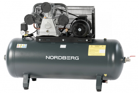 Компрессор поршневой с ременной передачей NORDBERG NCP300/950 (380В, ресив. 270л, 950л/мин)