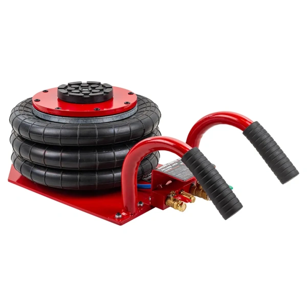 Домкрат подкатной пневматический 3,5т(6-12bar, h min 135мм, h max 420мм, 3 подушки, Ø270мм)