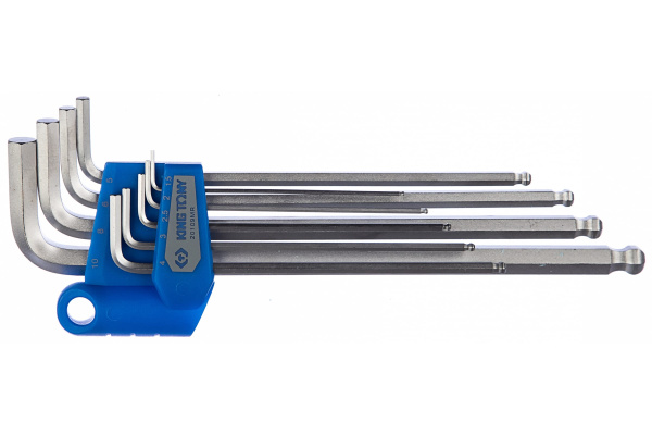 Набор Г-образных шестигранников 1,5-10 мм, с шаровым окончанием, 9 предметов KING TONY 20109MR