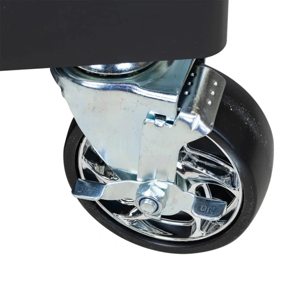 Тележка инструментальная 7-и полочная с доп.-ой боковой секцией и металлической накладкой на стол 900х800х460мм