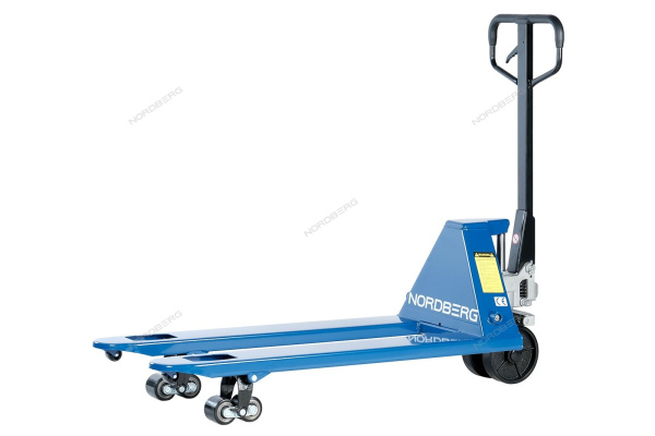 Тележка (Рохля) складская гидравлическая 2,5 т, усиленная, с полиуретановыми колесами NORDBERG N3901-25