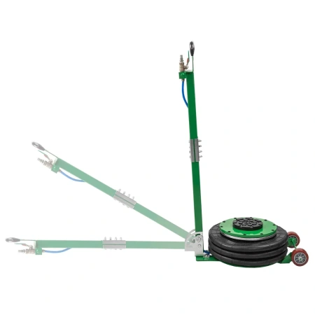 Домкрат подкатной пневматический 5т (h min 150мм, h max 450мм, 3 подушки, Ø320мм)