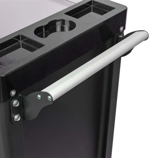 Тележка инструментальная 7-и полочная с доп.-ой боковой секцией и металлической накладкой на стол 900х800х460мм