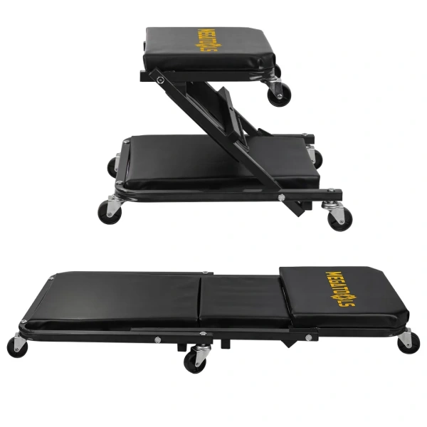 Лежак трансформер подкатной на 6-ти колесах (Стул-лежак)