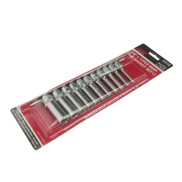 Набор головок торцевых глубоких JTC H311E (3/8", TORX, Е4-Е18, 11 предметов)