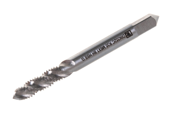 Метчик машинно-ручной MTG61SF, T-DRIVE со спиральной канавкой для глухих отверстий с направляющей в наборе М6х1.0, HSS-G