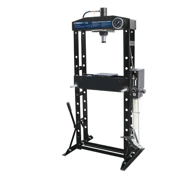 Пресс гидравлический напольный 20т, ручной/ножной привод (рабочая высота: 10-1000мм, рабочая ширина: 500мм, рабочий стол: 175х500мм, ход штока: 160мм)