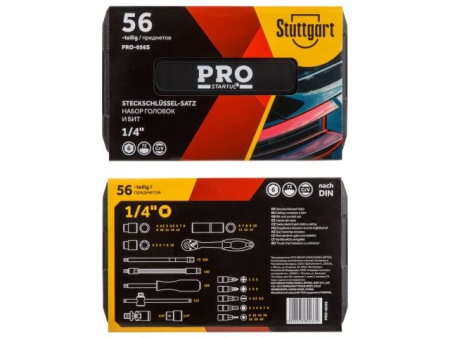 Набор головок и бит 56пр. 1/4" PRO STARTUL STUTTGART (PRO-056S)