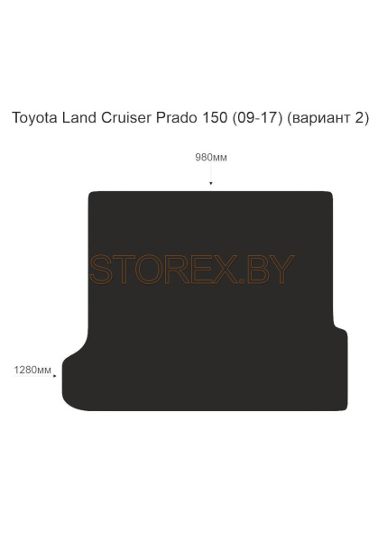 Toyota Land Cruiser Prado 150 (09-17) Багажник (вариант 2) copy