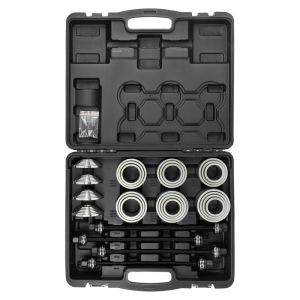Набор инструментов для снятия и установки втулок, подшипников и сайлентблоков универсальный, 28пр. (М10, М12, М14, М16) в кейсе