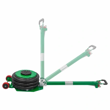 Домкрат подкатной пневматический 5т (4-8bar, h min 135мм, h max 400мм, 3 подушки, Ø300мм)