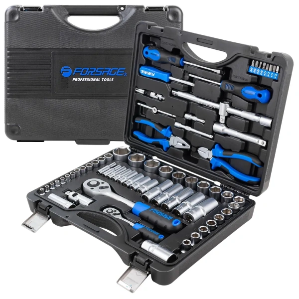 Набор инструментов 69пр.,1/4'',1/2'',(6гр.)(4-32мм)