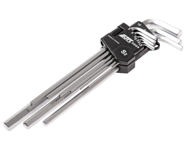 Набор ключей шестигранных Г-образных удлиненных JTC 3504 (1,5-10 мм, 9 предметов)