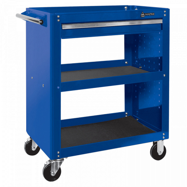 Тележка открытая "ОПТИМА" МАСТАК 520-01580MB, 3 полки и ящик