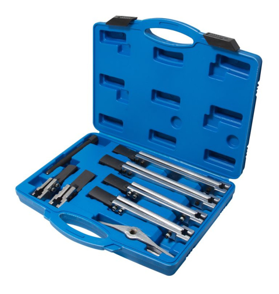 Съемник 2-х захватный комбинированный(длина лап: 100,200,250мм, захват-140мм),в кейсе