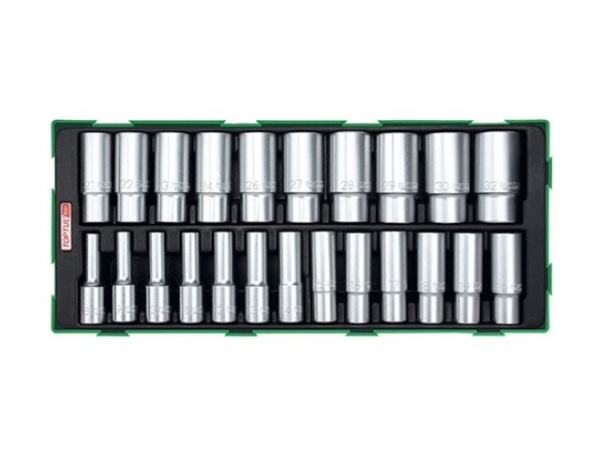 Набор-сет головок глубоких 23передм. TOPTUL