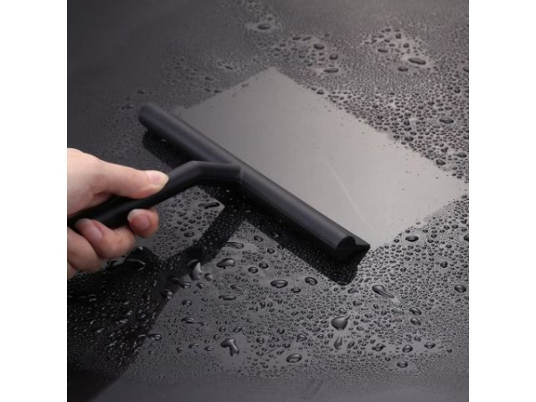 Стеклоочиститель (водосгон) с держателем, черный, PERFECTO LINEA