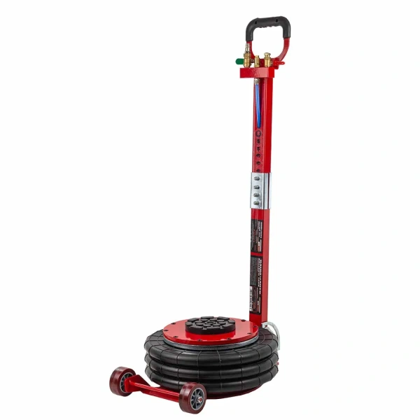Домкрат подкатной пневматический 6т(6-12bar, h min 145мм, h max 440мм, 3 подушки, Ø320мм)