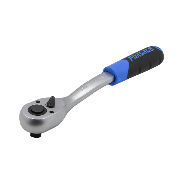 Трещотка реверсивная с резиновой ручкой 1/2''(72зуб., L-250мм)на пластиковом держателе