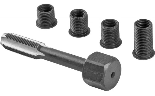 Набор для восстановления резьбы свечного отверстия М8х1.0 5 предметов Thorvik GPTRK81