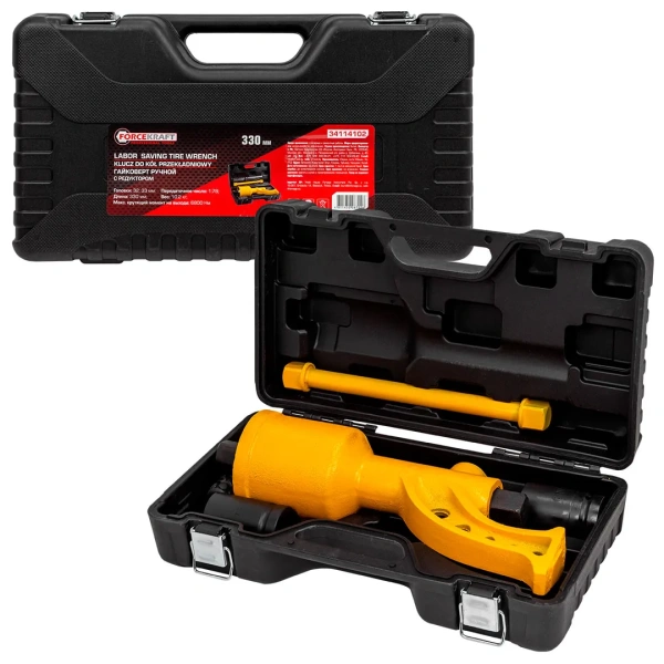 Гайковерт ручной с редуктором (головки 32,33 длина 330 мм передаточное число 1:78, 6800 Н/м) в кейсе