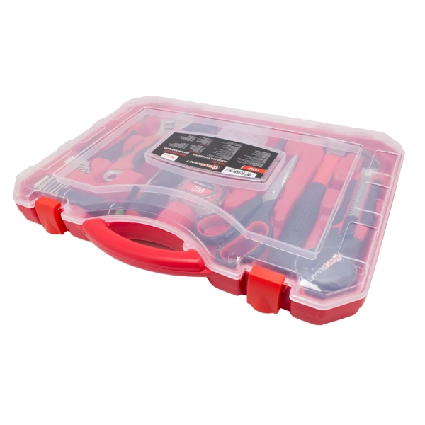 Набор инструментов 26пр.(шарнирно-губцевый,отвертки,молоток,рулетка,ножницы,фонарик)