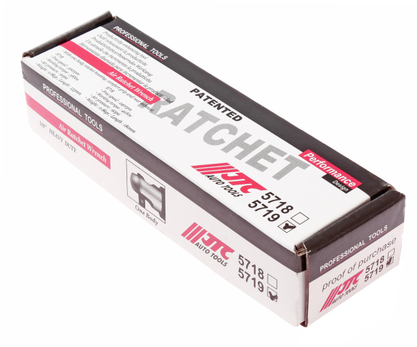 Трещотка пневматическая усиленная JTC 5719 (3/8", 40 Нм, 90 PSI, 240 об/мин, 180мм)