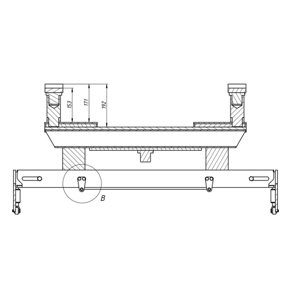 Опорная система для задних осей автомобиля 185 мм Гамматест GTM5013