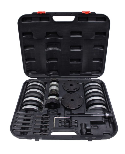 Набор инструментов для ступичных подшипниковVAG(ø62 мм:VWLupo,AudiA2 1.21,ø66мм:VWPolo,Fabia,ø72 мм:VWPolo, Fabia,ø85 мм:VWT5/Touareg/Multivan)в кейсе