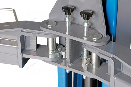 Подъемник 380V 2х стоечный 4 т с верхней синхронизацией (синий) снятие со стопоров с одной колонны NORDBERG N4122HM-4B