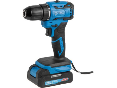 Аккум. дрель-шуруповерт BULL SR 1804 Xcase XLTpro БЕСЩЕТ., Импульс., 18 В, 45 Н*м, 2х2 А*ч, з/у 2 А