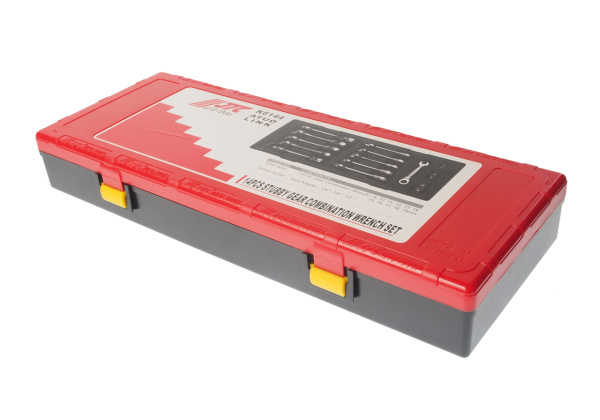 Набор ключей комбинированных укороченных трещоточных в кейсе JTC K6144 (8-19 мм, 14 предметов)