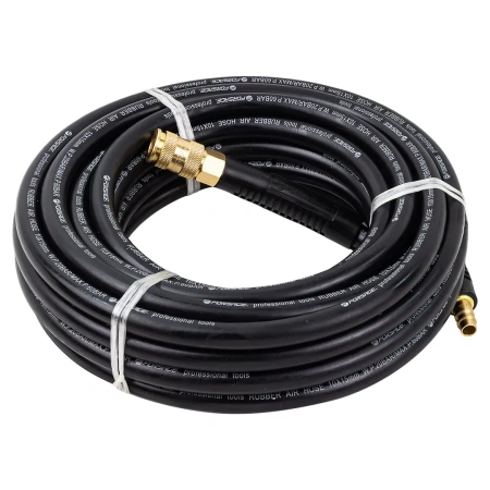 Шланг резиновый воздушный армированный с фитингами 10мм x 15мм x 10м (20-60бар, раб. t от -30 до +70°С)