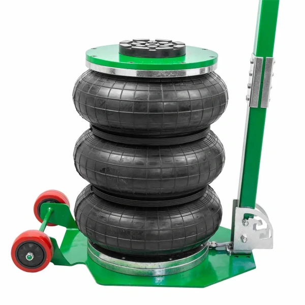 Домкрат подкатной пневматический 5т (4-8bar, h min 135мм, h max 400мм, 3 подушки, Ø300мм)