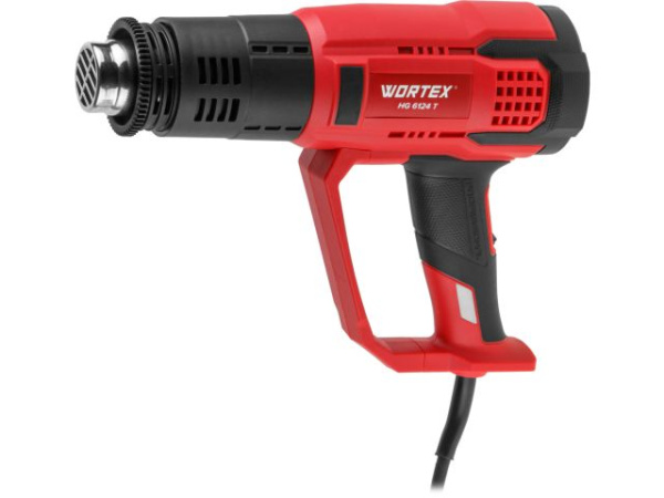 Термовоздуходувка WORTEX HG 6124 T в кор. + набор сопл 2000 Вт, 2 режима., 60-600 °С