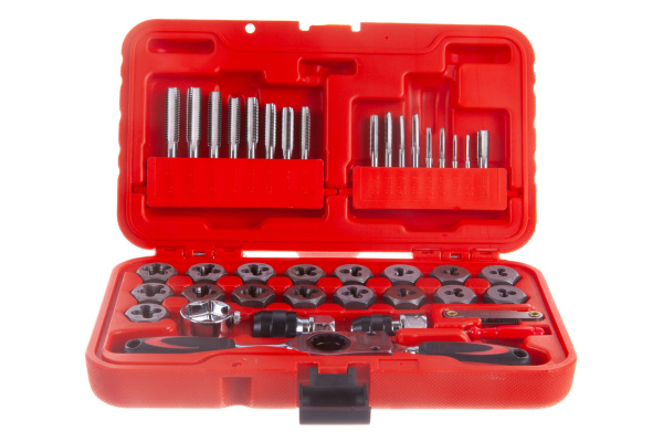 Набор метчиков и плашек SK-5 M3-M12, кейс, 40 предметов МАСТАК 351-00040C