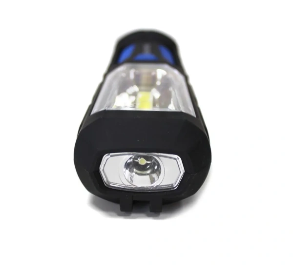Лампа светодиодная (4W COB LED+1W,2 магнита,крючок,180гр.,250Lm,1.5V, 3хАА, )