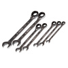 Набор комбинированных трещоточных ключей 8-19 мм чехол из теторона 7 предметов KING TONY 122A07MRN01