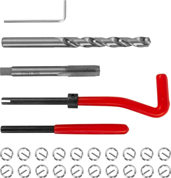 Набор для восстановления резьбы M8x1.0 25 предметов Thorvik TRIS810