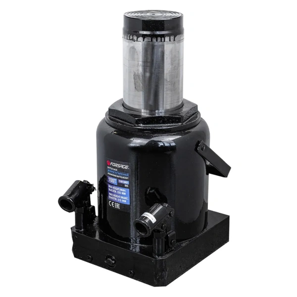 Домкрат бутылочный 100т (высота подхвата - 335мм, высота подъема - 515мм, ход штока - 180мм)т