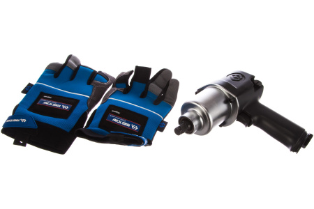 Гайковерт пневматический ударный KING TONY P33411-040E, 1/2", 678 Нм, в комплекте перчатки антивибрационные