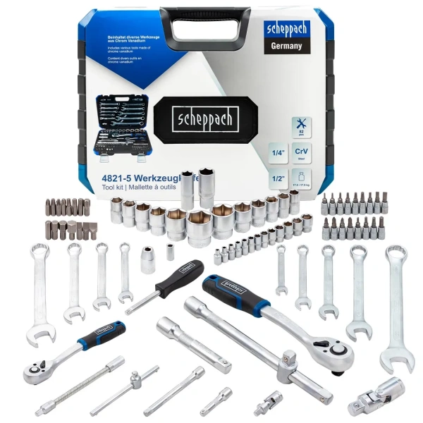 Набор инструментов 82пр. 1/4'', 1/2''(6-гр.) (4-32мм)